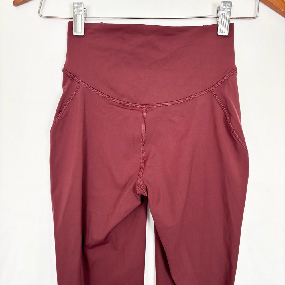 Lululemon Base Pace High‎ Rise Tight 24” Red Merlot Size 2 - Picture 4 of 6